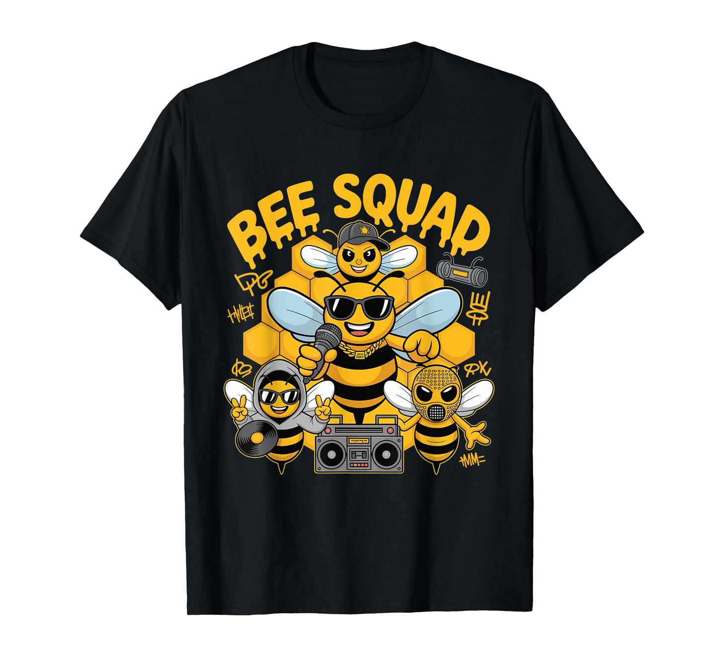 Bees Hip Hop Dance Crew Old School Rap T-Shirt - Minimalist Print Unisex - T-Shirt, Sweatshirt, Hoodie
