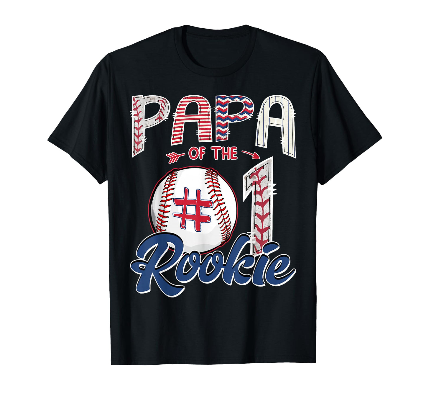Papa Rookie 1St Birthday Baseball T-Shirt - Aesthetic Graphic Men Women - T-Shirt, Sweatshirt, Hoodie