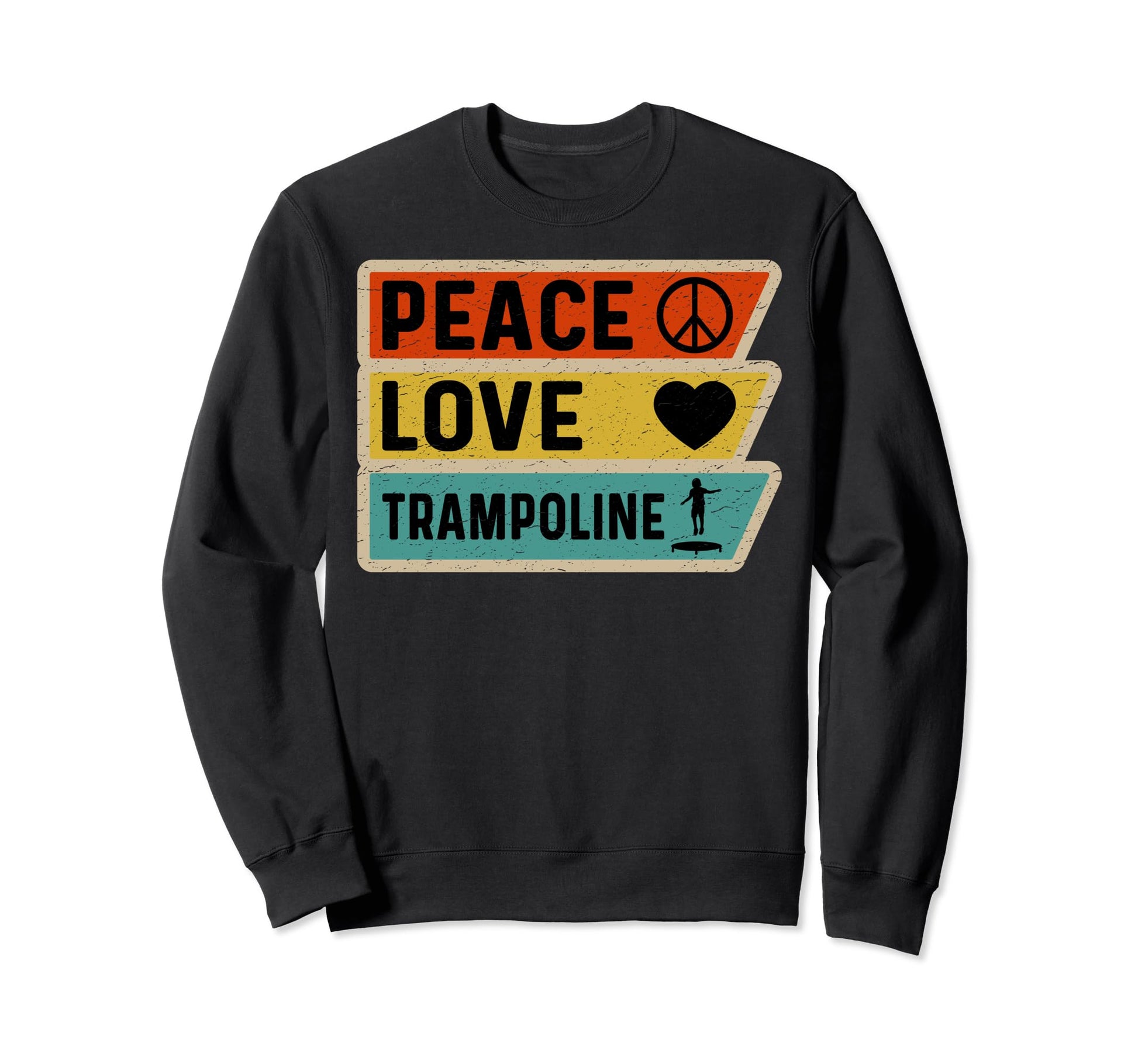 Distressed Peace Sign Love Funny Sweatshirt - Trendy Graphic Unisex - T-Shirt, Sweatshirt, Hoodie