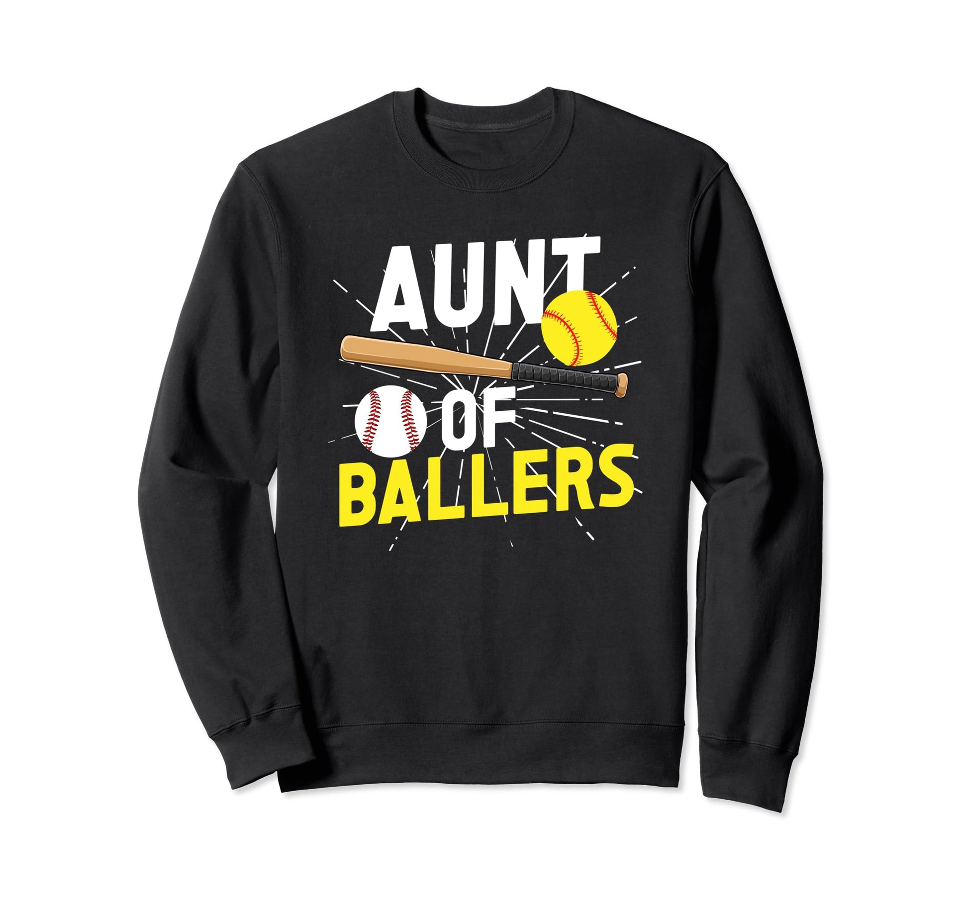 Aunt Ballers Proud Baseball Sweatshirt - Unique Graphic for Adults - T-Shirt, Sweatshirt, Hoodie