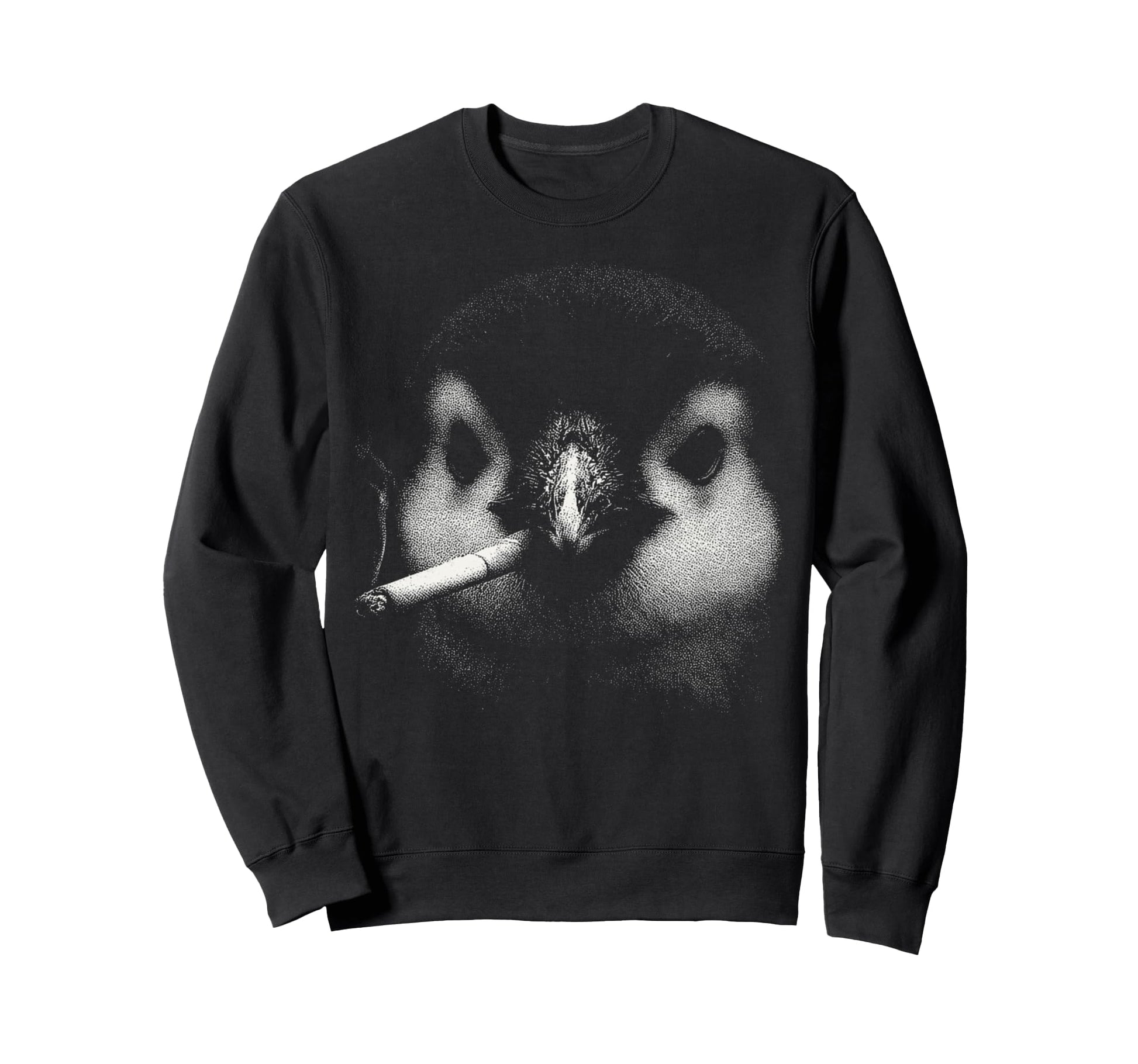 Bad Penguin Smoking Cigarette Sweatshirt - Custom Art Print for Adults - T-Shirt, Sweatshirt, Hoodie