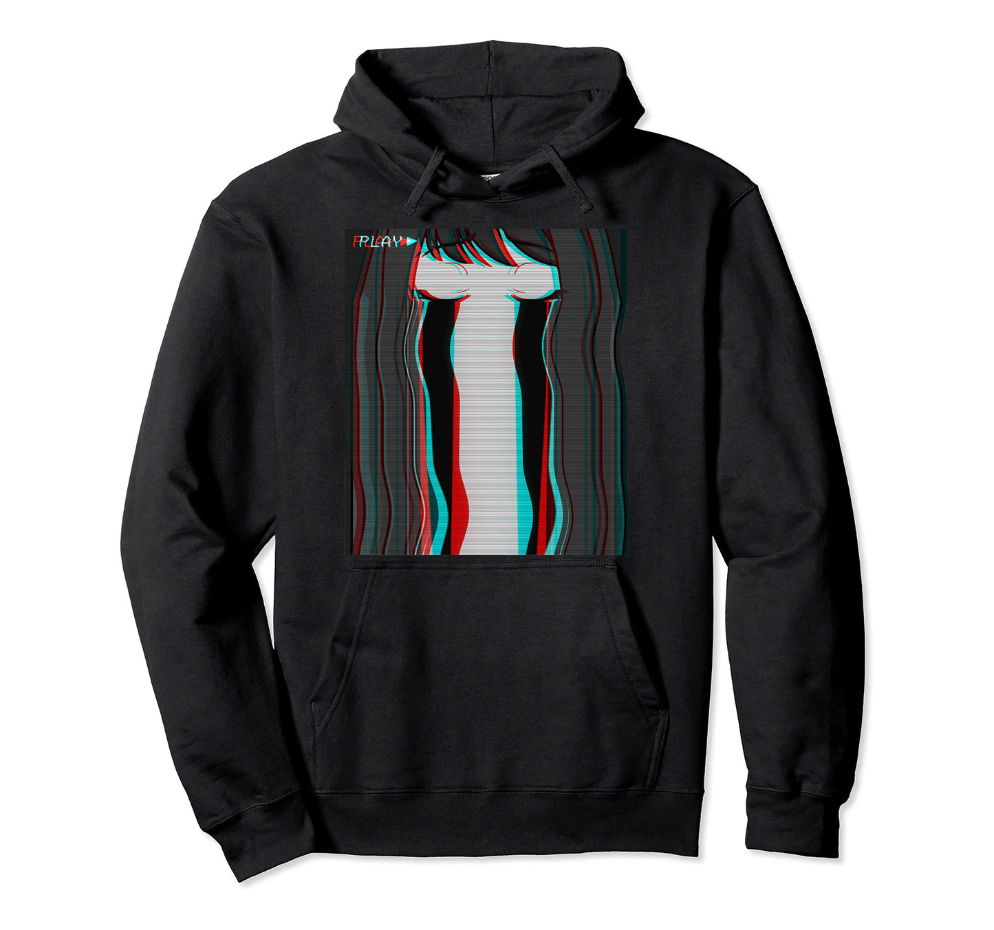 Vaporwave Aesthetic Sad Anime Eyes Eboy Hoodie - Graphic Print Men Women - T-Shirt, Sweatshirt, Hoodie