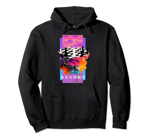 Chess Player Vaporwave Aesthetic Hoodie - Casual Everyday Wear for Adults - T-Shirt, Sweatshirt, Hoodie