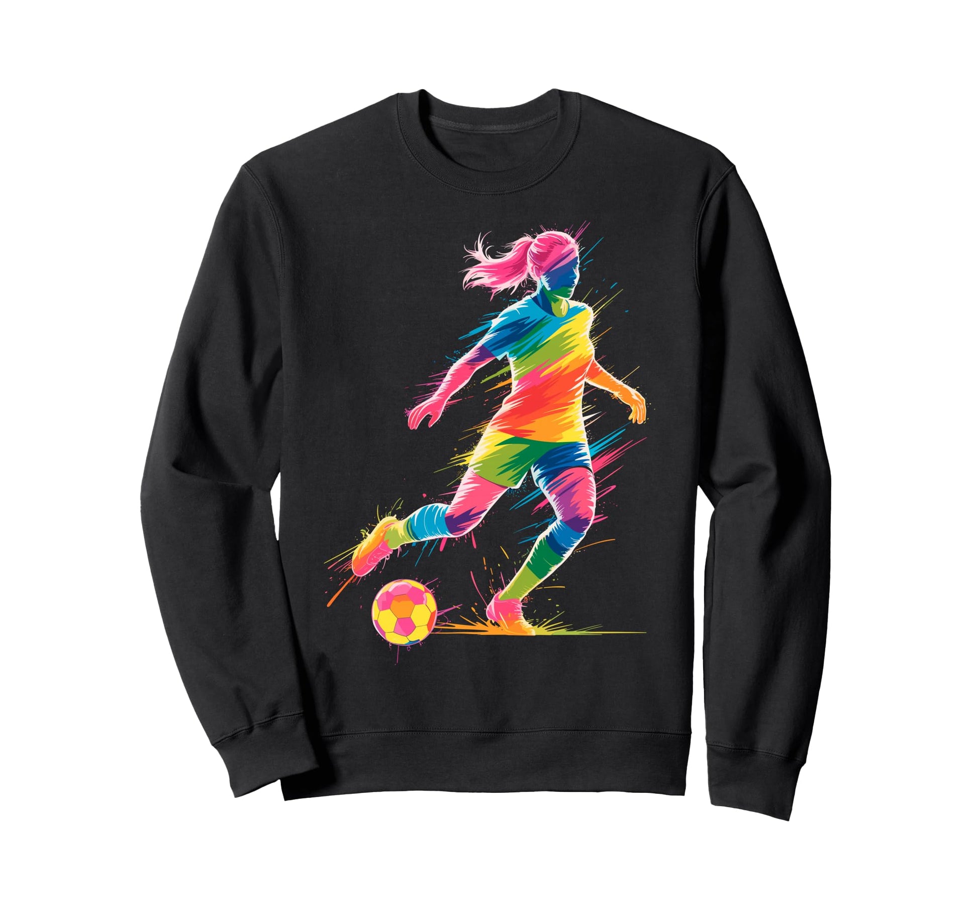 Colorful Funny Soccer Fan Dad Mom Game Sweatshirt - Unique Graphic Unisex - T-Shirt, Sweatshirt, Hoodie