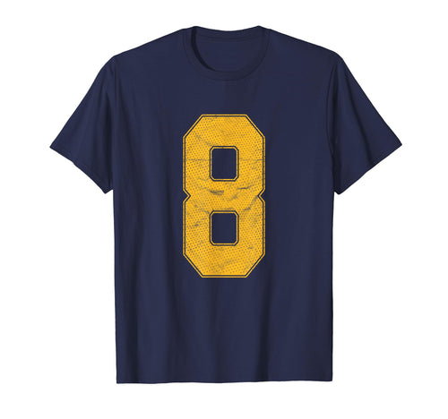 Number 8 Numbered Uniform Sports Team T-Shirt - Novelty Apparel Men Women - T-Shirt, Sweatshirt, Hoodie