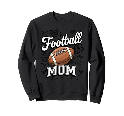 Football Mom Game Day Stadium Heart Sweatshirt - Minimalist Print Unisex - T-Shirt, Sweatshirt, Hoodie