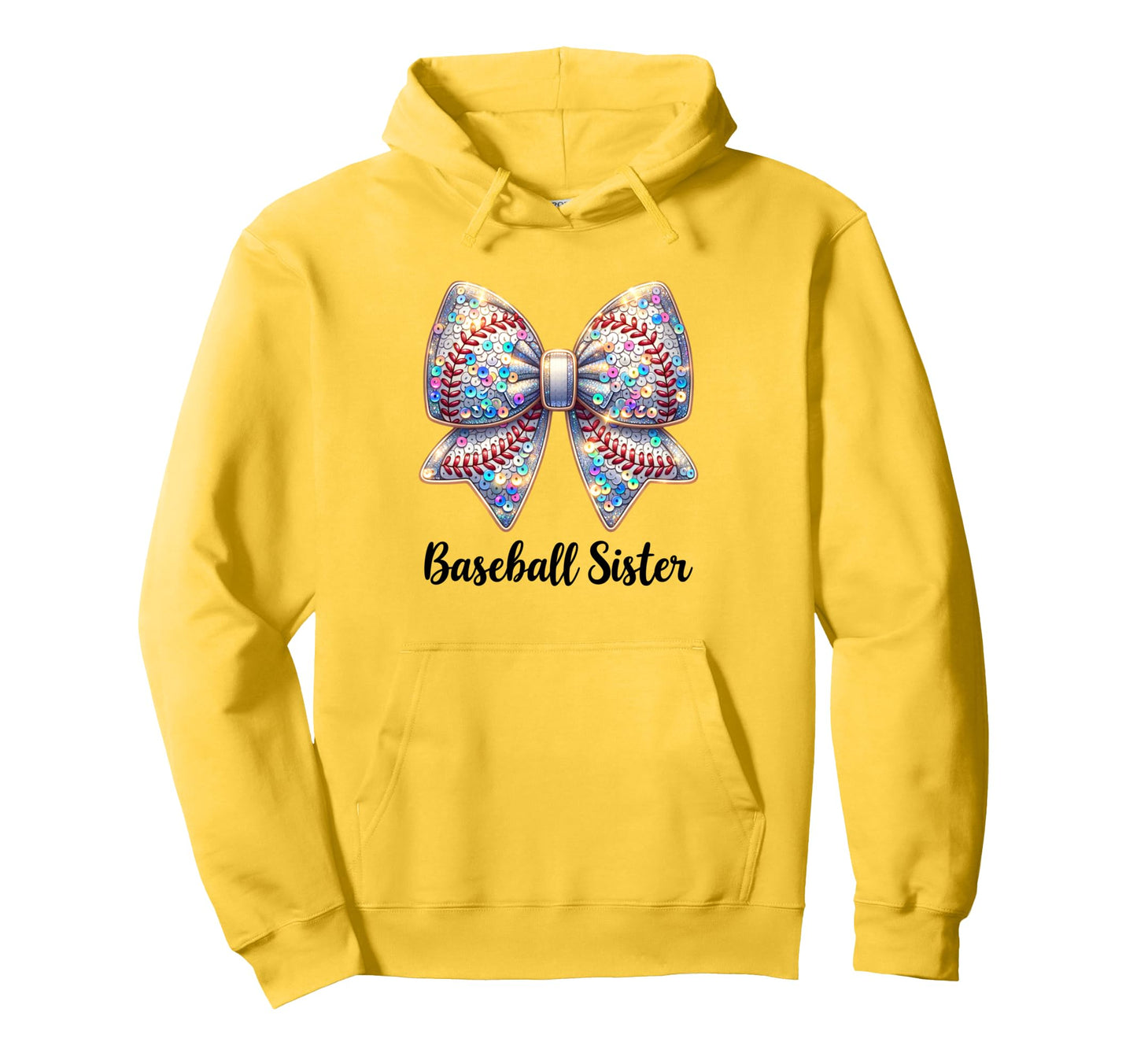 Baseball Sister Coquette Bow Biggest Hoodie - Custom Art Print Men Women - T-Shirt, Sweatshirt, Hoodie