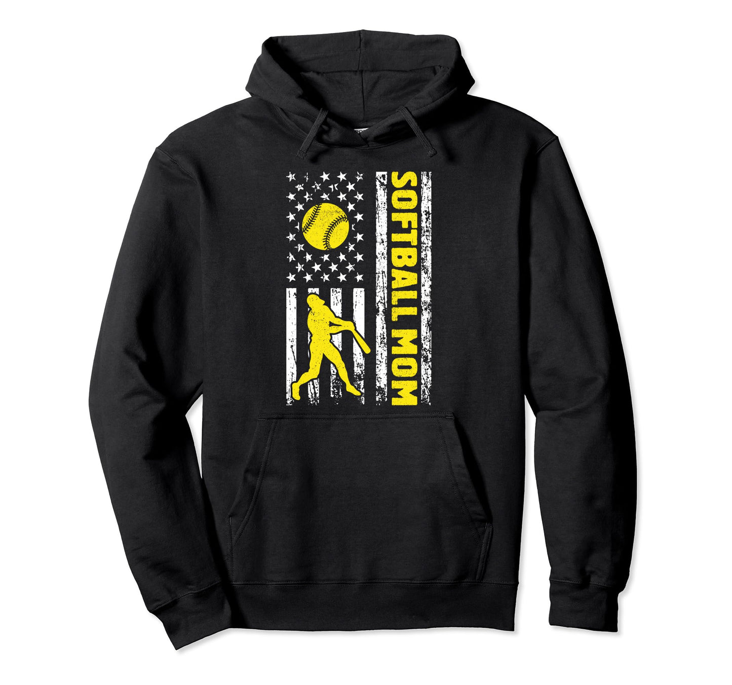 Softball Mom Game Day Funny Mothers Day Hoodie - Graphic Print Men Women - T-Shirt, Sweatshirt, Hoodie