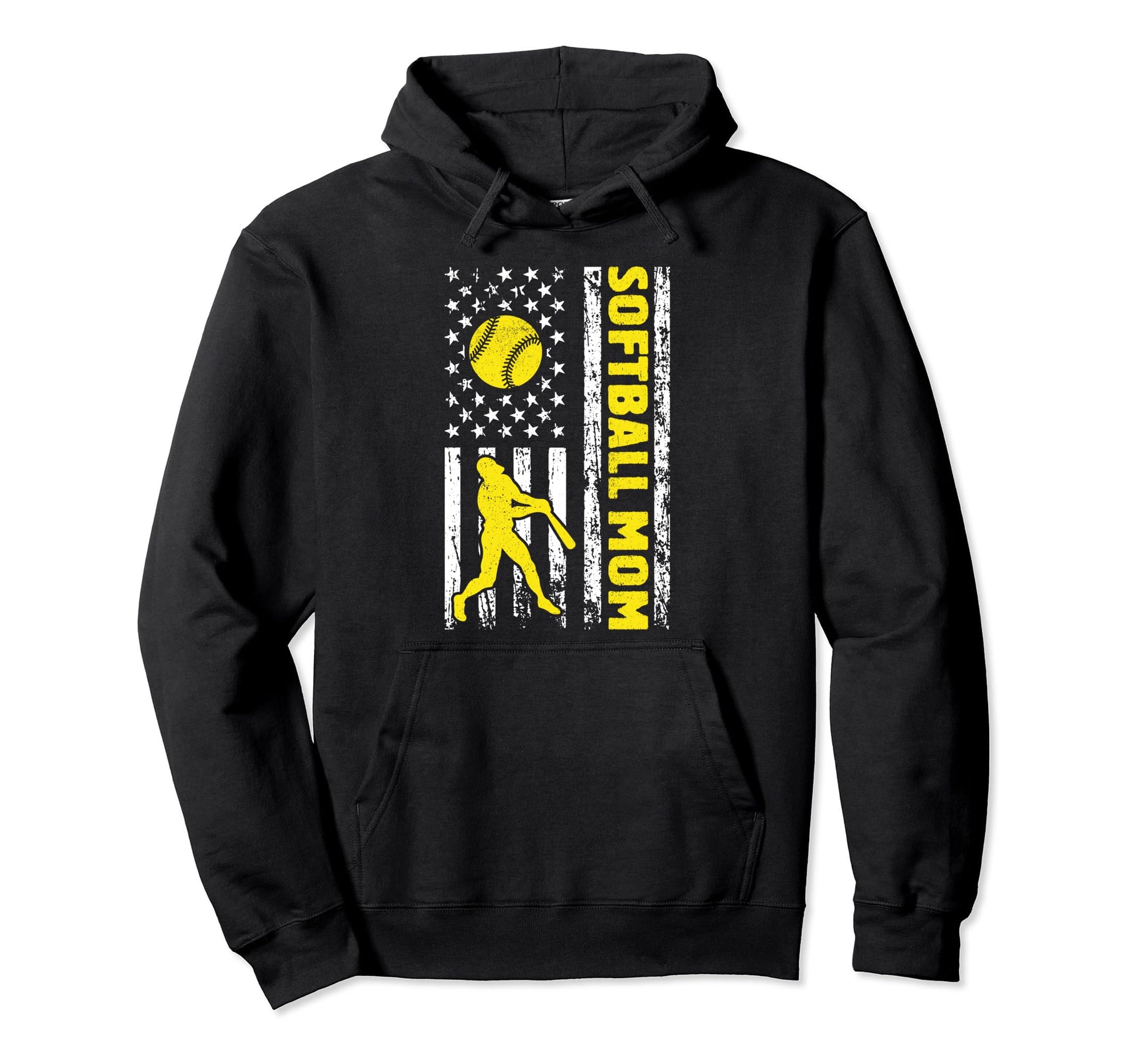 Softball Mom Game Day Funny Mothers Day Hoodie - Graphic Print Men Women - T-Shirt, Sweatshirt, Hoodie