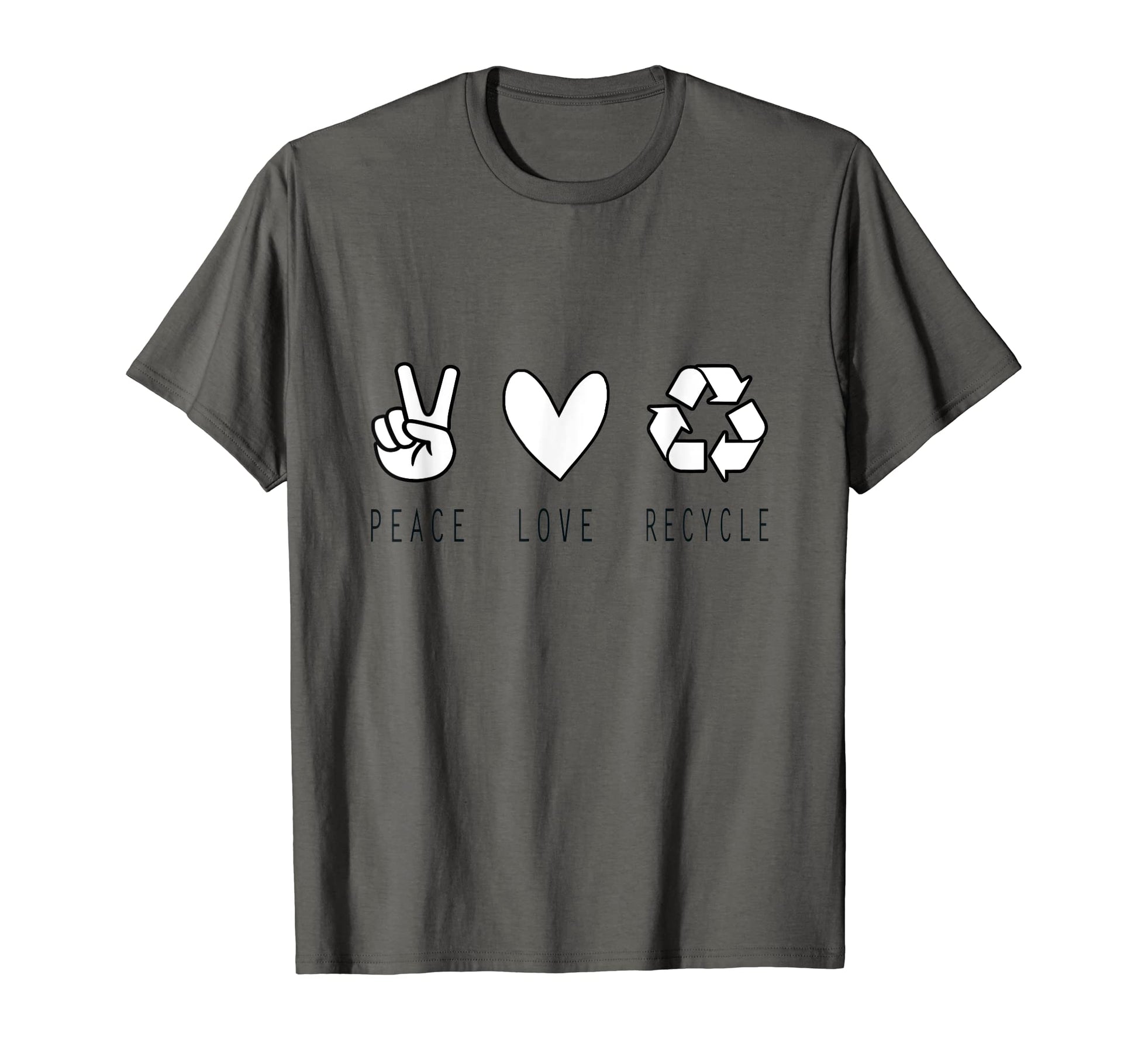 Earth Day Peace Love Recycle T-Shirt - Aesthetic Graphic Men Women - T-Shirt, Sweatshirt, Hoodie