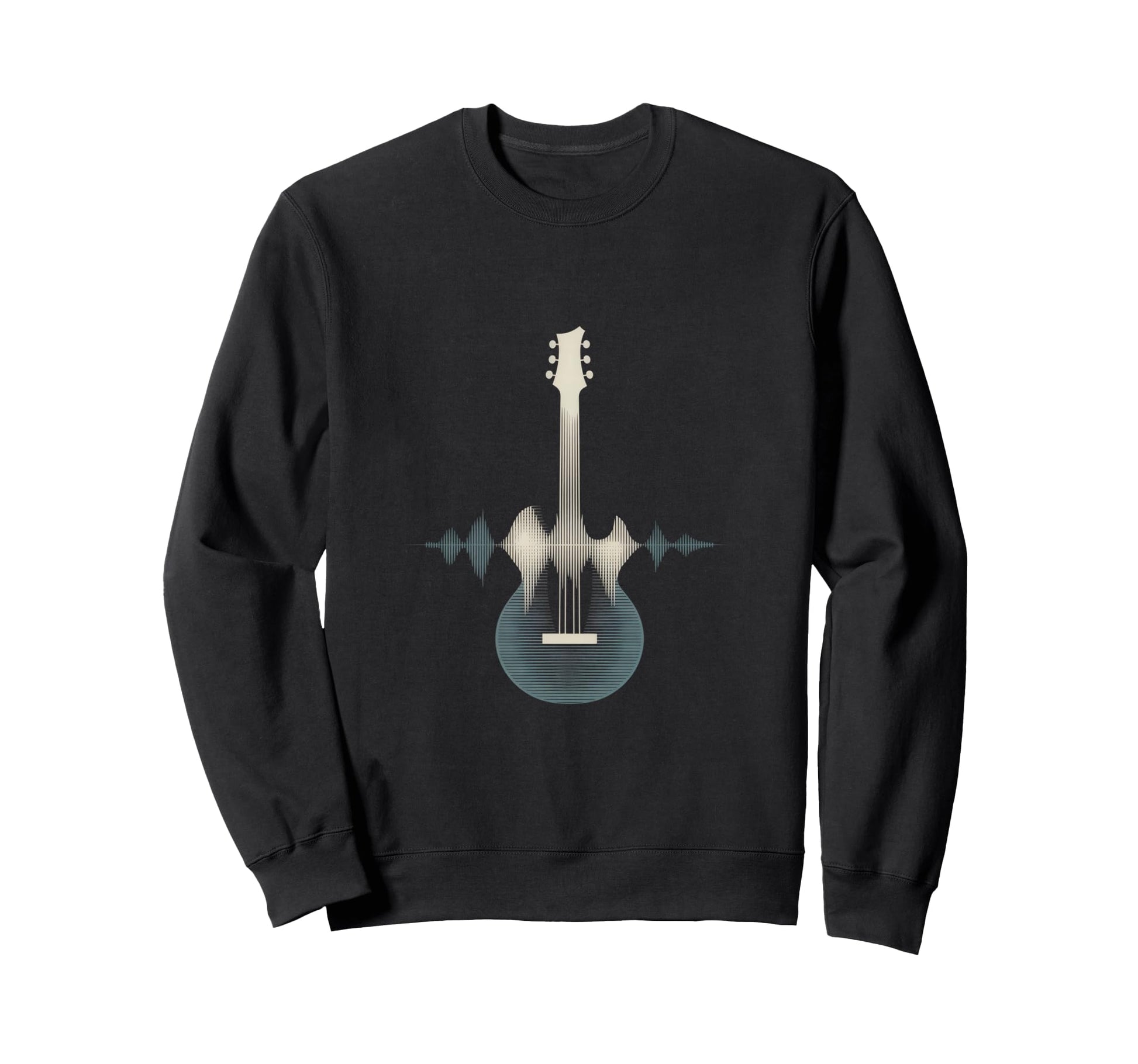 Guitar Sound Wave Musician Sweatshirt - Casual Everyday Wear for Adults - T-Shirt, Sweatshirt, Hoodie