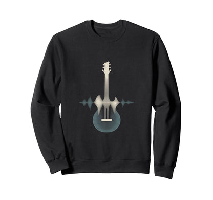 Guitar Sound Wave Musician Sweatshirt - Casual Everyday Wear for Adults - T-Shirt, Sweatshirt, Hoodie