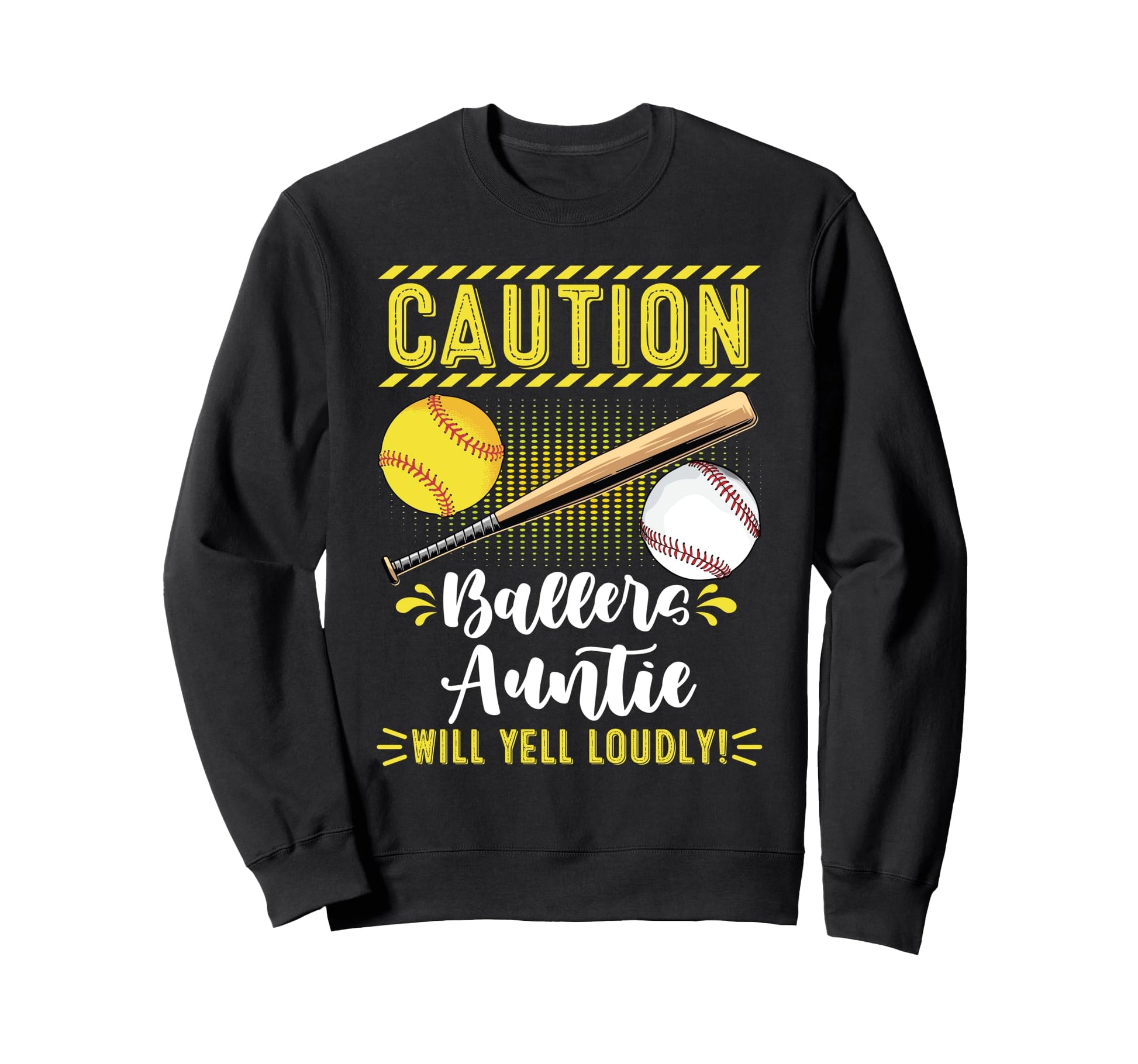 Ballers Auntie Funny Baseball Sweatshirt - Minimalist Print Unisex - T-Shirt, Sweatshirt, Hoodie