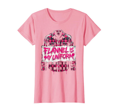 Flannel Is My Uniform Grunge T-Shirt - Casual Everyday Wear Men Women - T-Shirt, Sweatshirt, Hoodie