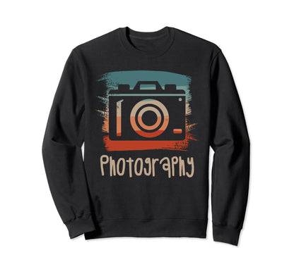 Photography Camera Photographer Sweatshirt - Novelty Apparel for Adults - T-Shirt, Sweatshirt, Hoodie