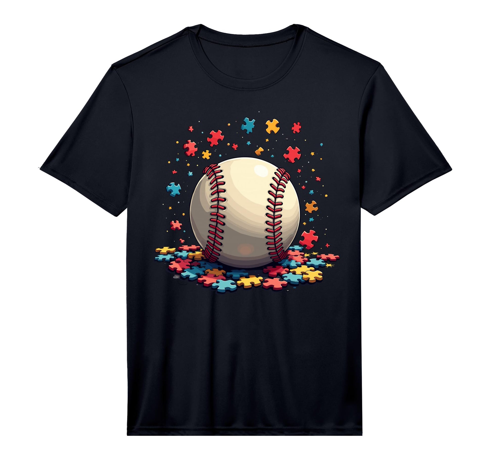 Colorful Autism Awareness Baseball T-Shirt - Streetwear Style Unisex - T-Shirt, Sweatshirt, Hoodie