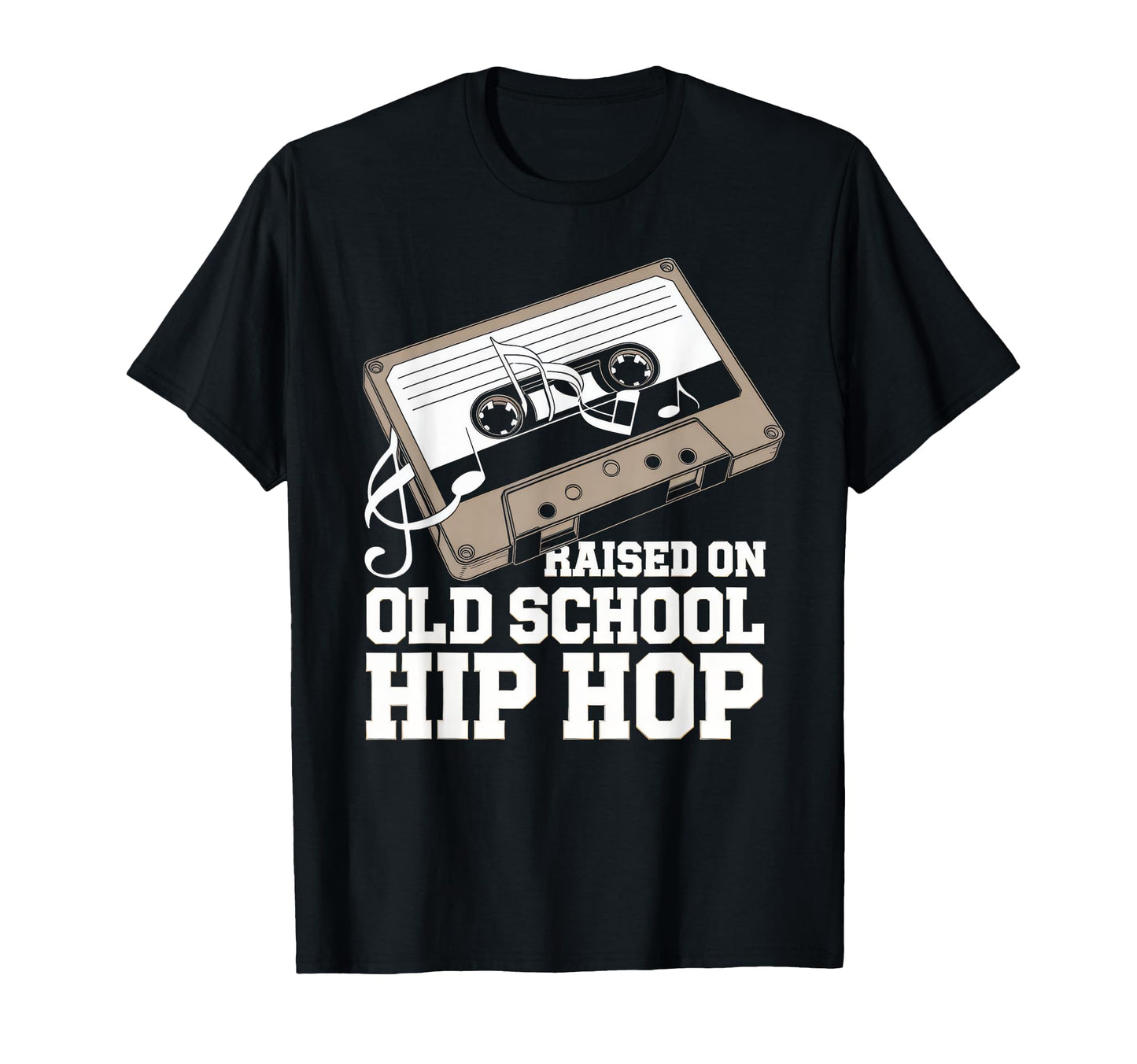 Raised Old School Hip Hop Cassette T-Shirt - Unique Graphic Unisex - T-Shirt, Sweatshirt, Hoodie