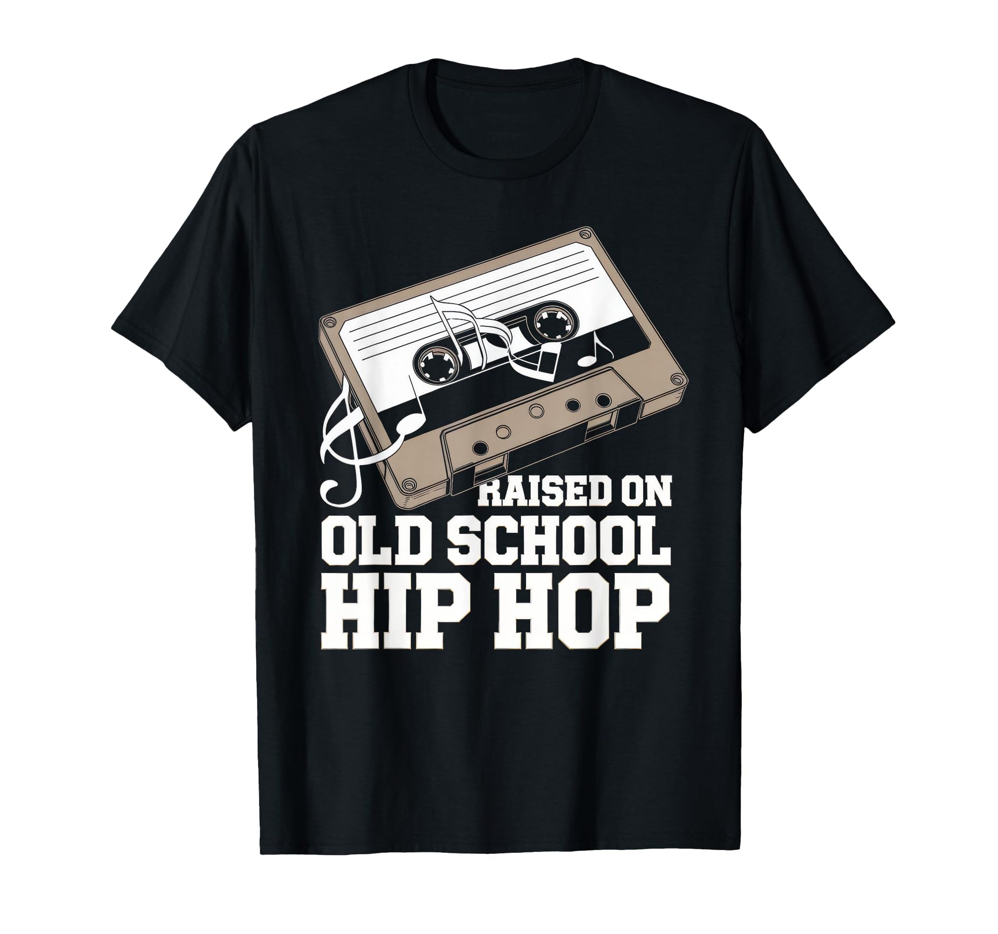 Raised Old School Hip Hop Cassette T-Shirt - Unique Graphic Unisex - T-Shirt, Sweatshirt, Hoodie