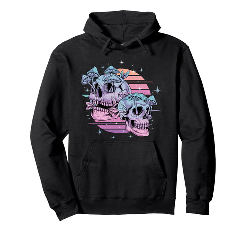 Pastel Goth Skull Mushroom Vaporwave Hoodie - Aesthetic Graphic Men Women - T-Shirt, Sweatshirt, Hoodie
