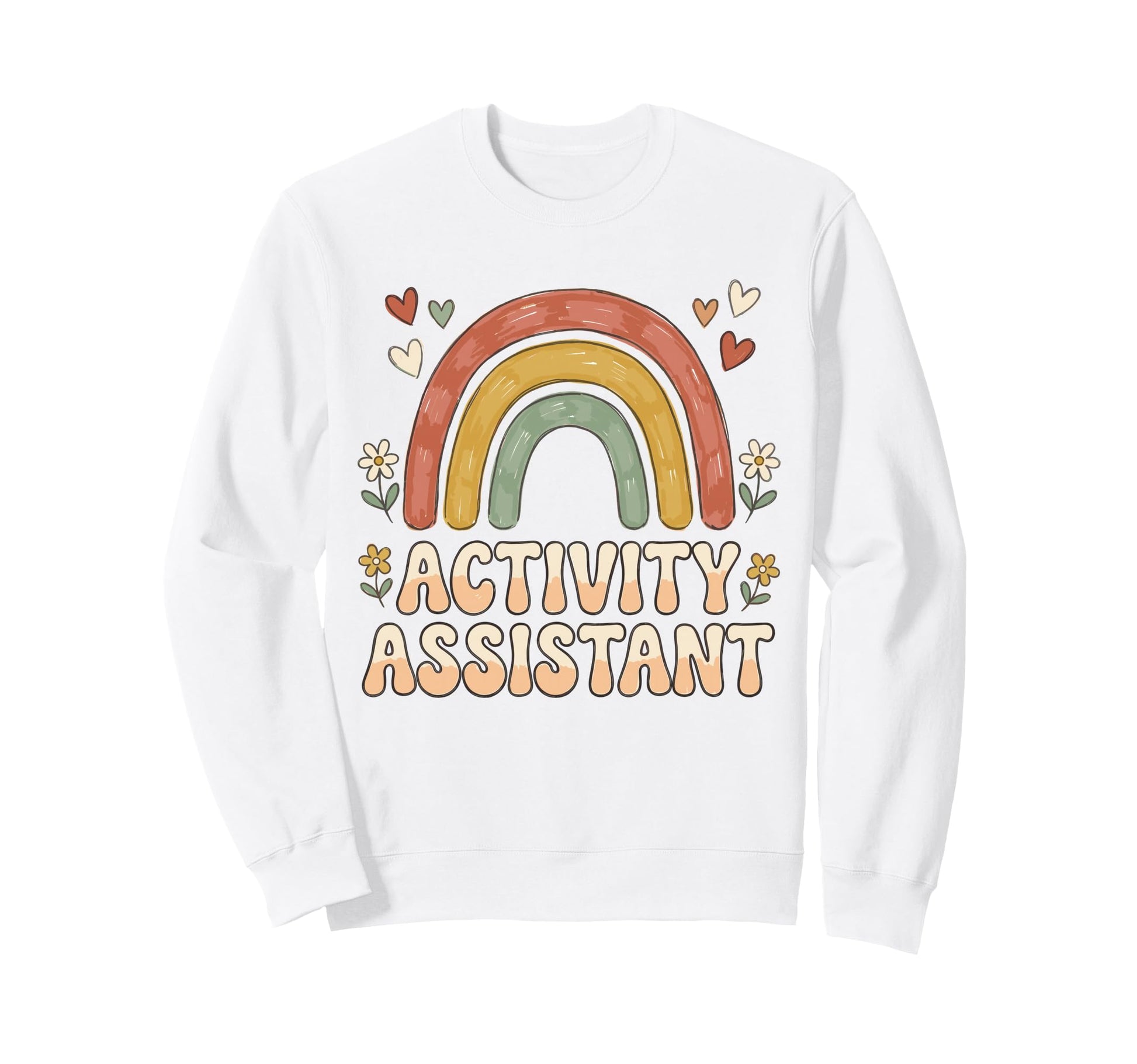 Activity Assistant Boho Rainbow Sweatshirt - Trendy Graphic for Adults - T-Shirt, Sweatshirt, Hoodie