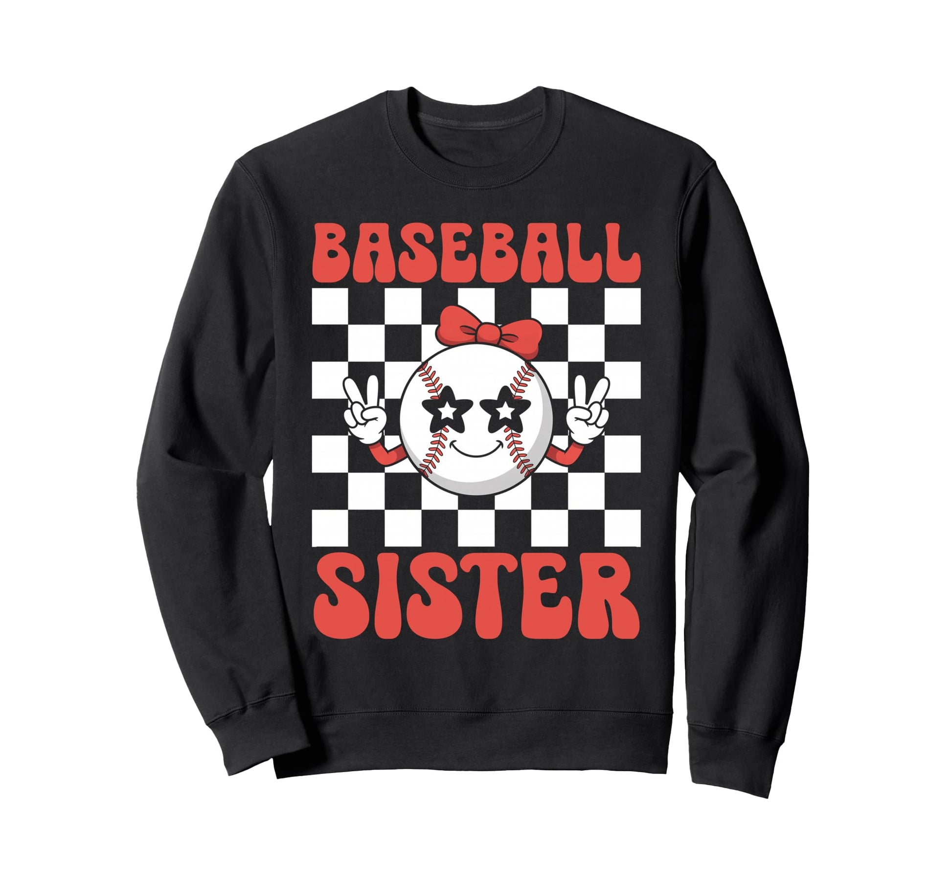 Baseball Sister Coquette Bow Sweatshirt - Aesthetic Graphic Men Women - T-Shirt, Sweatshirt, Hoodie