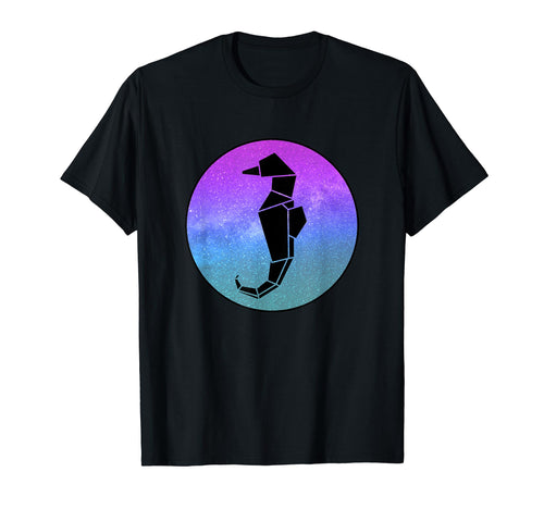 Seahorse Origami Galaxy Vaporwave T-Shirt - Streetwear Style Unisex - T-Shirt, Sweatshirt, Hoodie