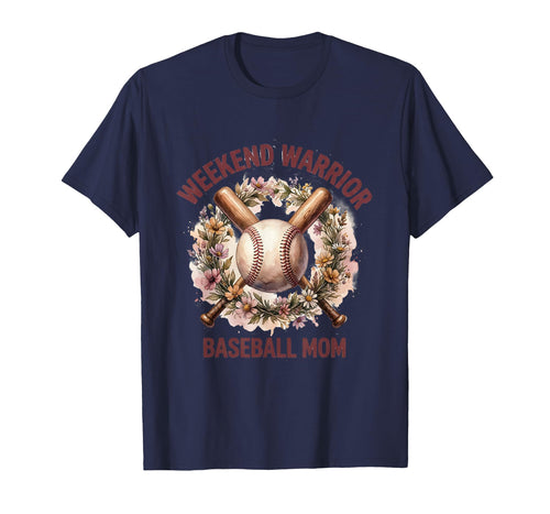 Weekend Warrior Baseball Mom T-Shirt - Minimalist Print Unisex - T-Shirt, Sweatshirt, Hoodie