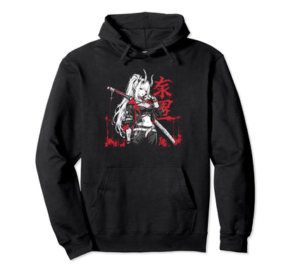 Goth Grunge Demon Anime Waifu Horror Alt Hoodie - Minimalist Print Unisex - T-Shirt, Sweatshirt, Hoodie