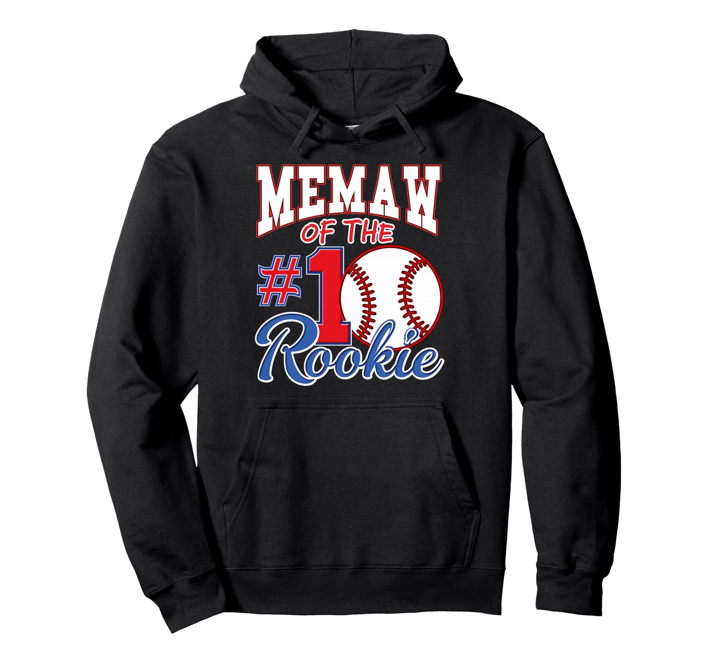 Grandma Memaw Number 1 Rookie Baseball Hoodie - Minimalist Print Men Women - T-Shirt, Sweatshirt, Hoodie