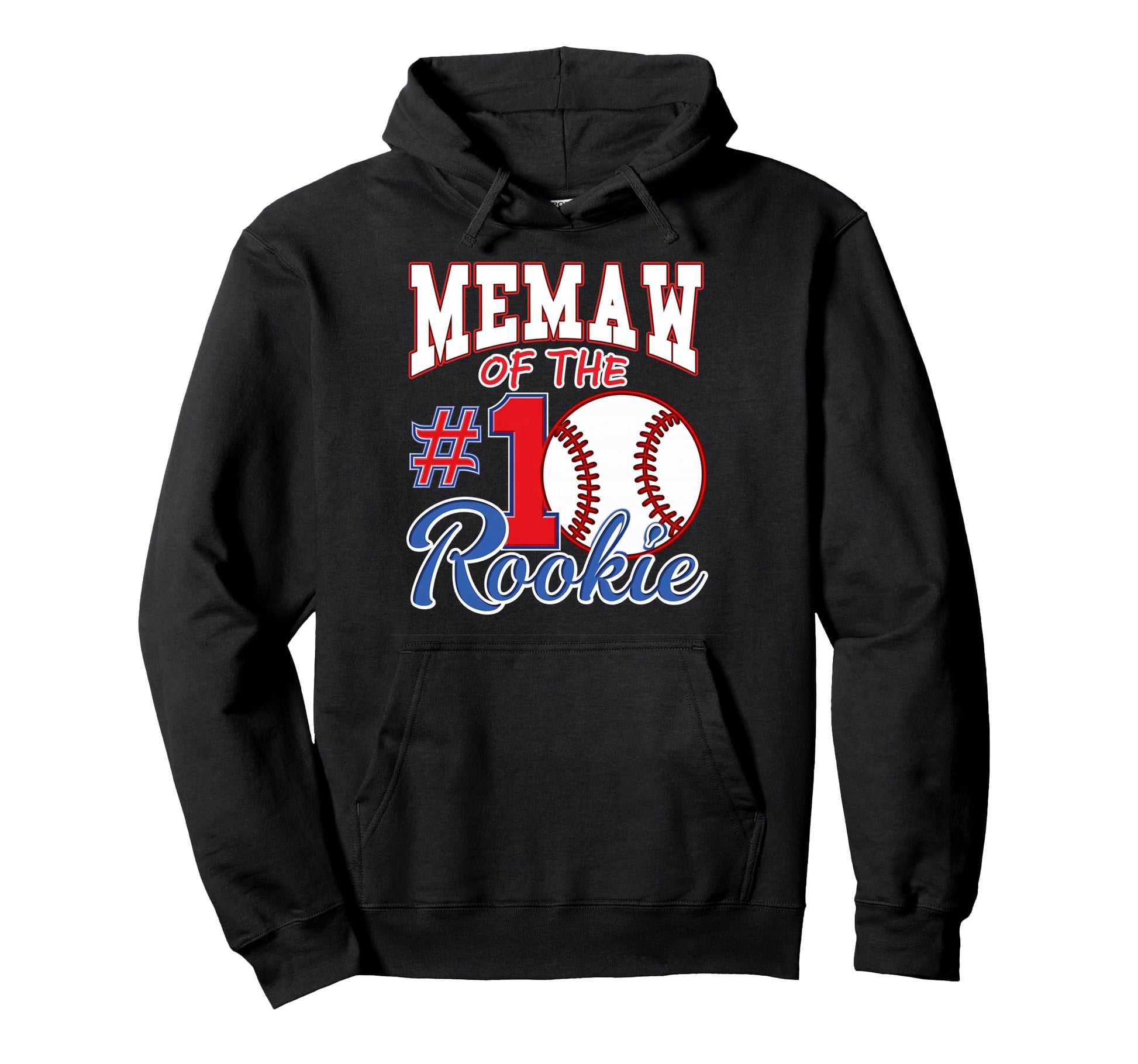 Grandma Memaw Number 1 Rookie Baseball Hoodie - Minimalist Print Men Women - T-Shirt, Sweatshirt, Hoodie