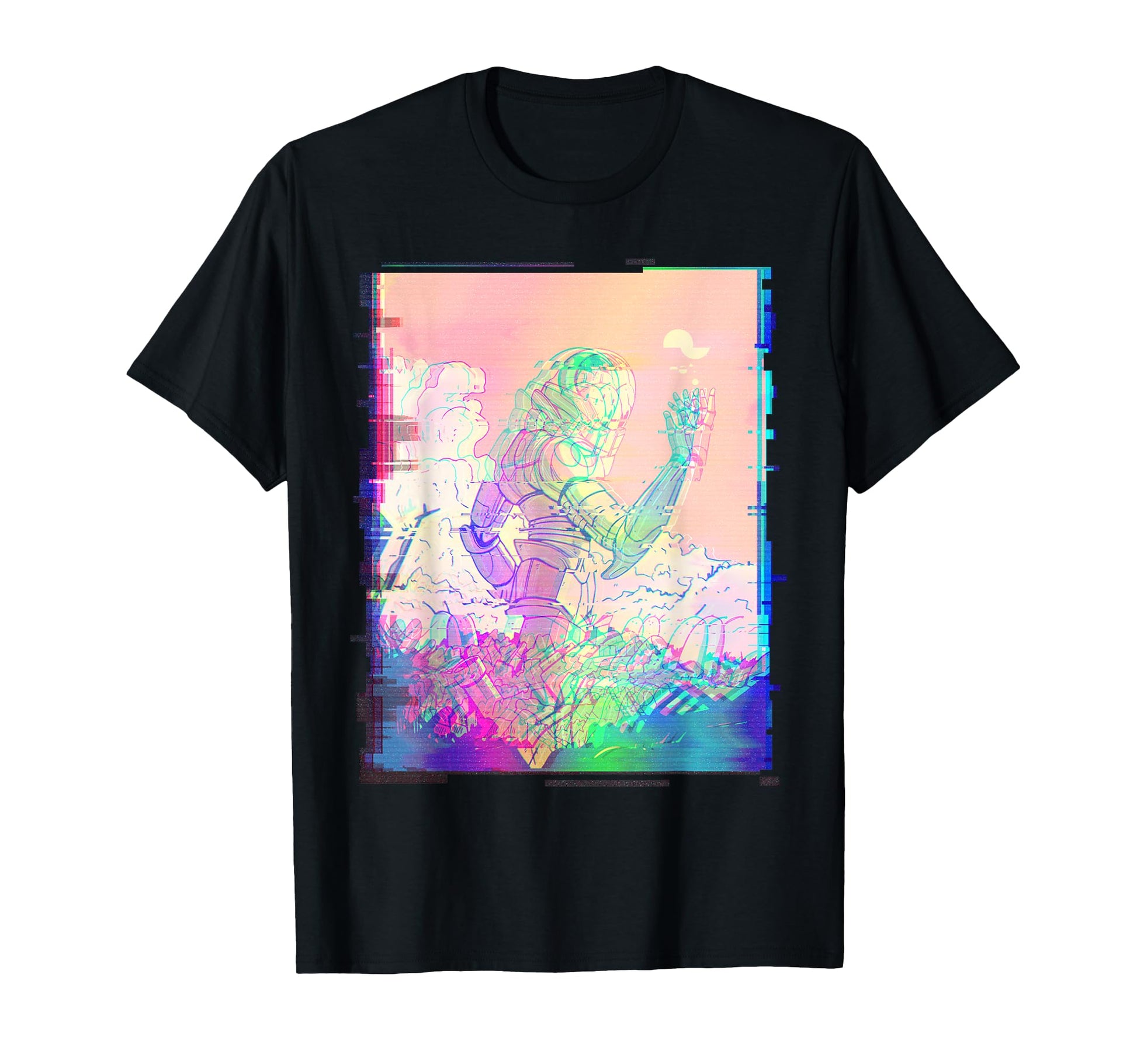Trippy Glitch Aesthetic Vaporwave T-Shirt - Aesthetic Graphic Men Women - T-Shirt, Sweatshirt, Hoodie