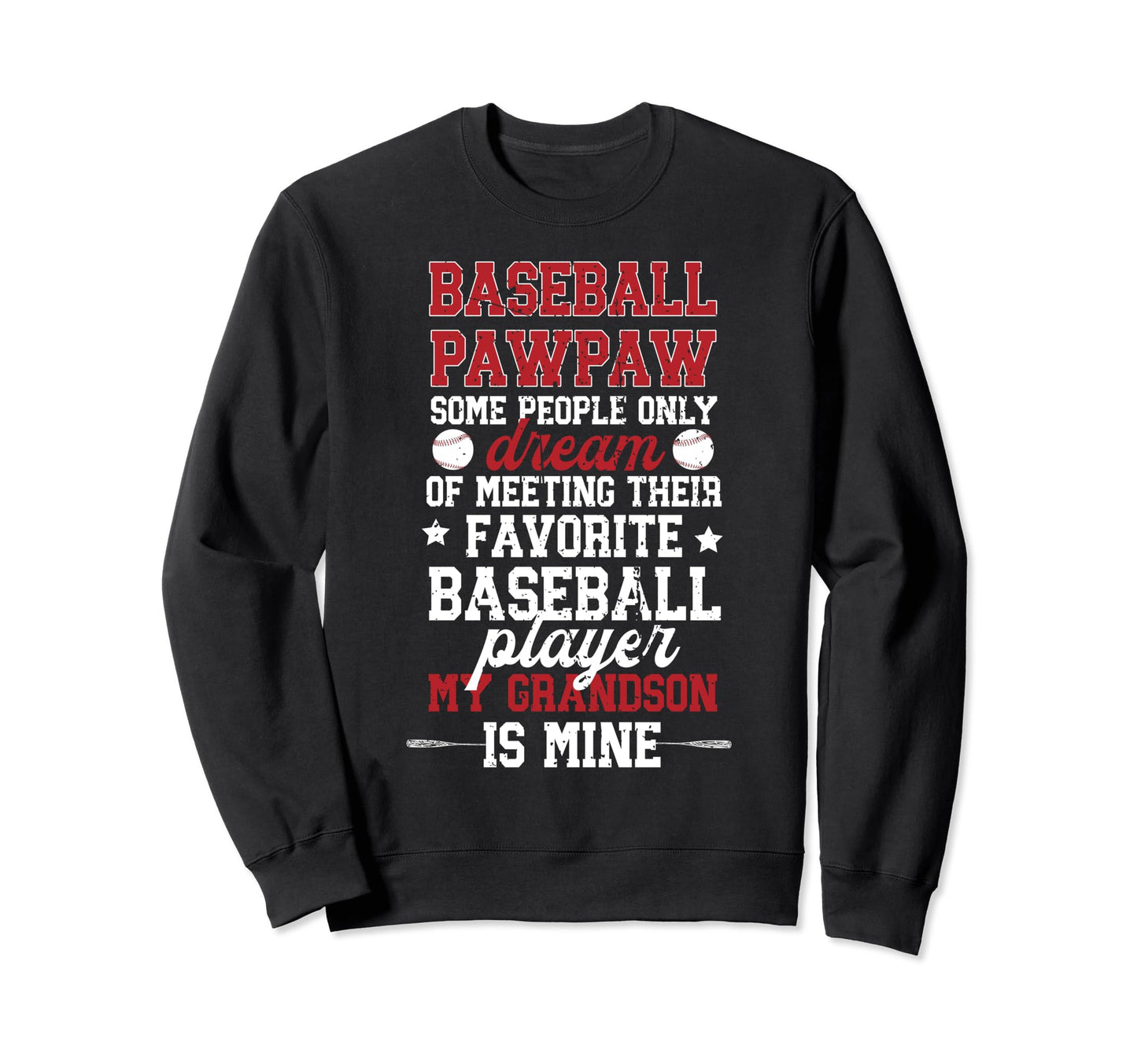 Favorite Baseball Player Pawpaw Sweatshirt - Minimalist Print for Adults - T-Shirt, Sweatshirt, Hoodie