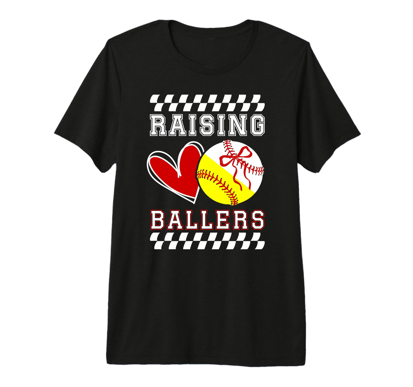 Raising Ballers Proud Baseball Softball T-Shirt - Graphic Print Men Women - T-Shirt, Sweatshirt, Hoodie
