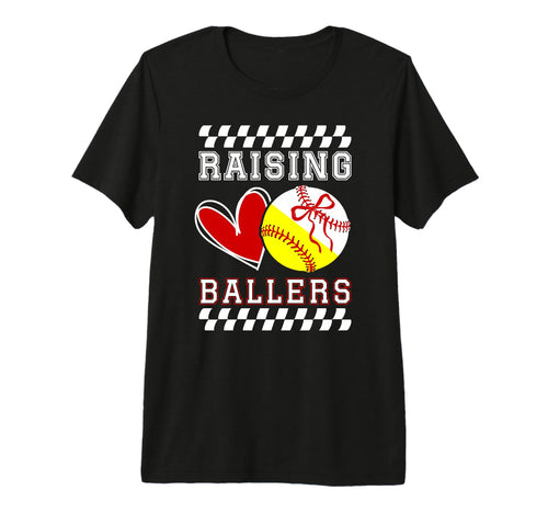 Raising Ballers Proud Baseball Softball T-Shirt - Graphic Print Men Women - T-Shirt, Sweatshirt, Hoodie