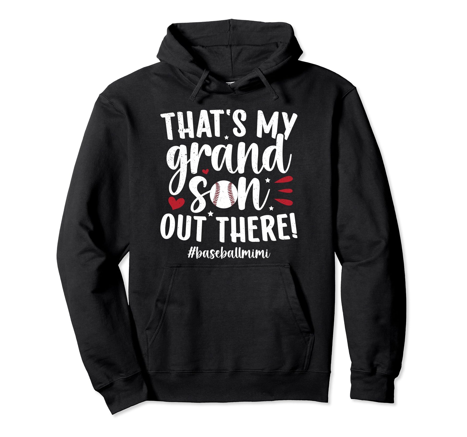 Thats My Grandson Baseball Mimi Baseball Hoodie - Graphic Print for Adults - T-Shirt, Sweatshirt, Hoodie