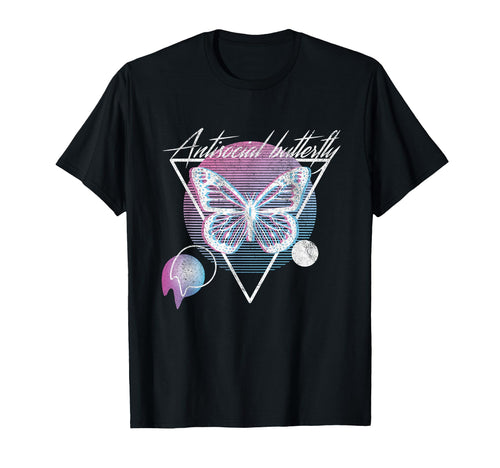 Antisocial Butterfly Vaporwave T-Shirt - Trendy Graphic for Adults - T-Shirt, Sweatshirt, Hoodie