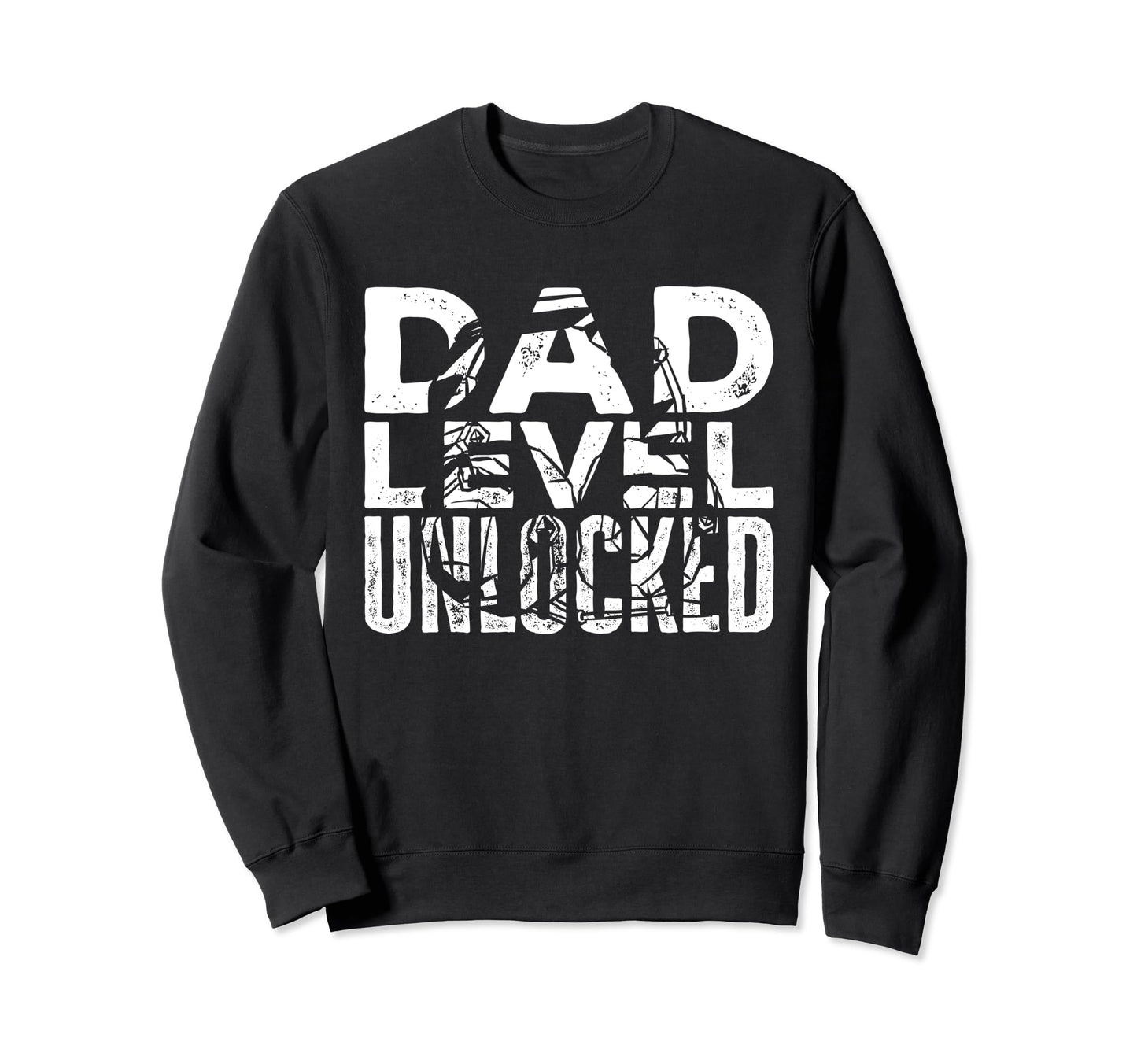 Gamer Dad Funny Dad Level Unlocked Sweatshirt - Graphic Print for Adults - T-Shirt, Sweatshirt, Hoodie