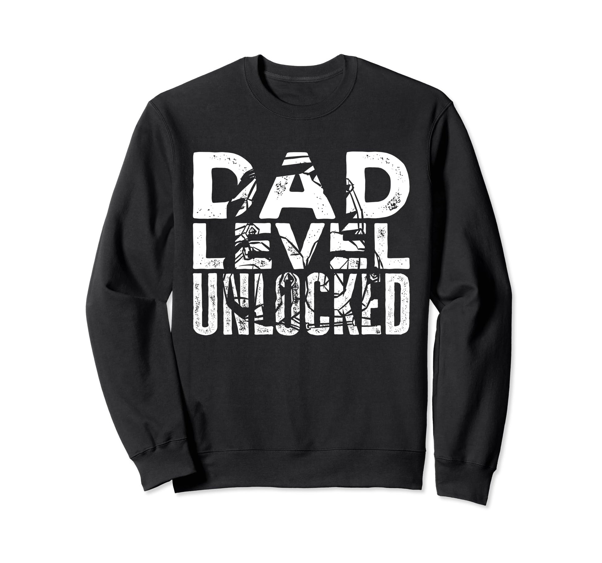 Gamer Dad Funny Dad Level Unlocked Sweatshirt - Graphic Print for Adults - T-Shirt, Sweatshirt, Hoodie