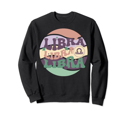 Libra Zodiac Birthday Boho Y2K Sweatshirt - Aesthetic Graphic Men Women - T-Shirt, Sweatshirt, Hoodie