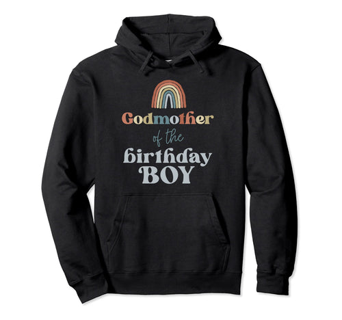 Godmother Birthday Boho Rainbow Party Hoodie - Minimalist Print for Adults - T-Shirt, Sweatshirt, Hoodie