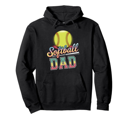 Softball Dad Tie Dye Mama Mothers Day Hoodie - Custom Art Print Unisex - T-Shirt, Sweatshirt, Hoodie