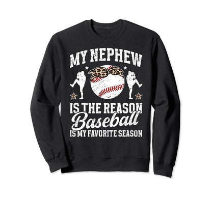 My Favorite Season Baseball Aunt Sweatshirt - Minimalist Print Unisex - T-Shirt, Sweatshirt, Hoodie