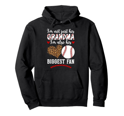 Biggest Fan Baseball Grandma Baseball Hoodie - Minimalist Print Men Women - T-Shirt, Sweatshirt, Hoodie