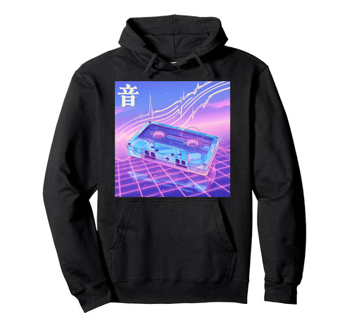 Cassette Tape Sound Vaporwave Japanese Hoodie - Unique Graphic Unisex - T-Shirt, Sweatshirt, Hoodie