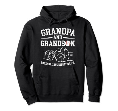 Baseball Buddies Baseball Grandpa Hoodie - Graphic Print for Adults - T-Shirt, Sweatshirt, Hoodie