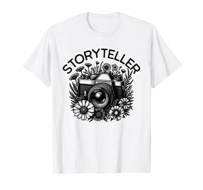 Travel Photography Camera Wildflowers T-Shirt - Novelty Apparel Unisex - T-Shirt, Sweatshirt, Hoodie