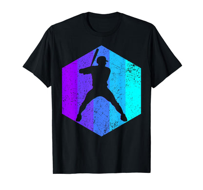 Baseball Player Vaporwave Aesthetic T-Shirt - Minimalist Print Unisex - T-Shirt, Sweatshirt, Hoodie