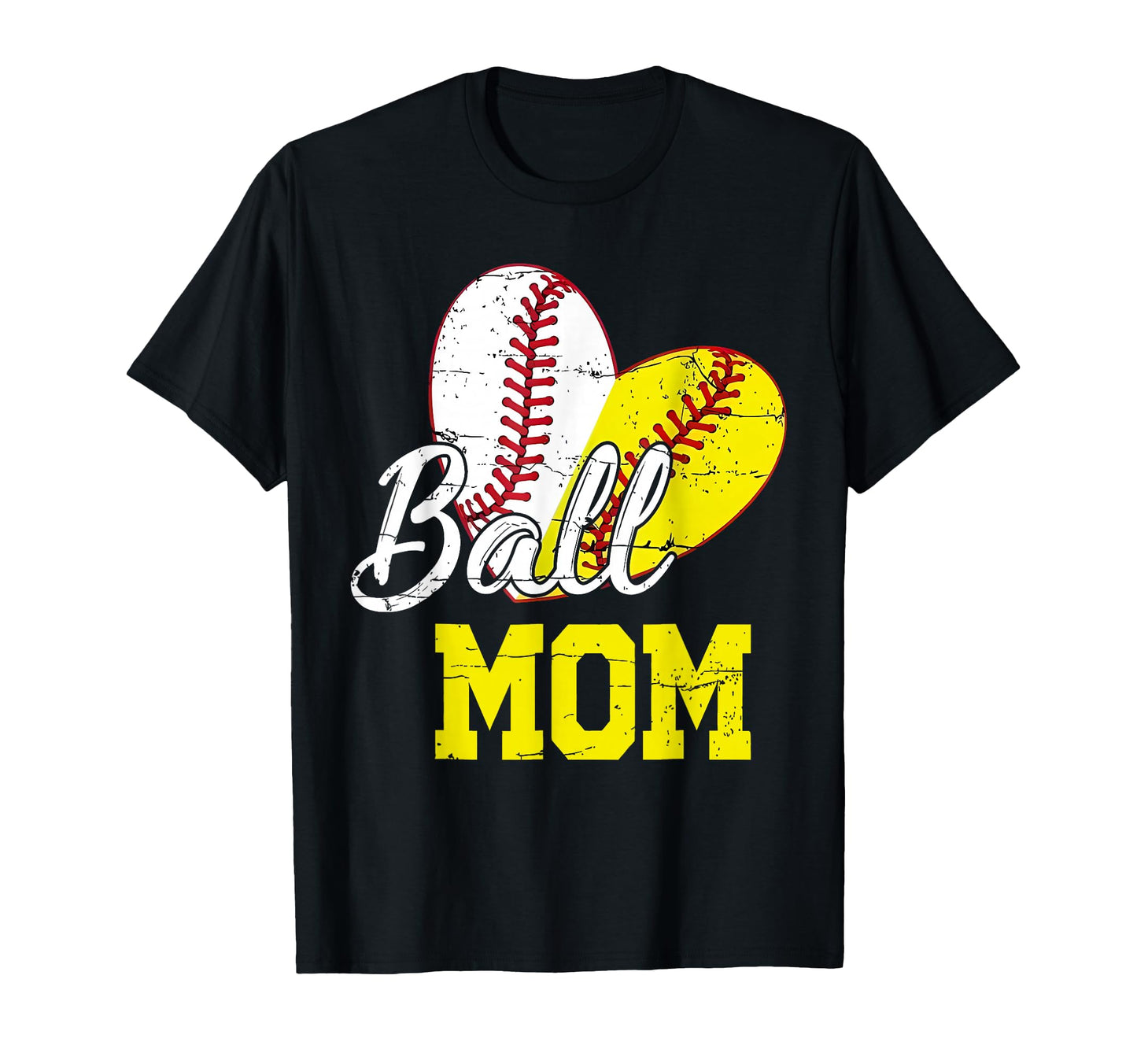 Game Day Baseball Softball Heart Love T-Shirt - Fun Novelty Design Unisex - T-Shirt, Sweatshirt, Hoodie
