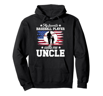 Proud Baseball Uncle Baseball Player Hoodie - Unique Graphic Men Women - T-Shirt, Sweatshirt, Hoodie