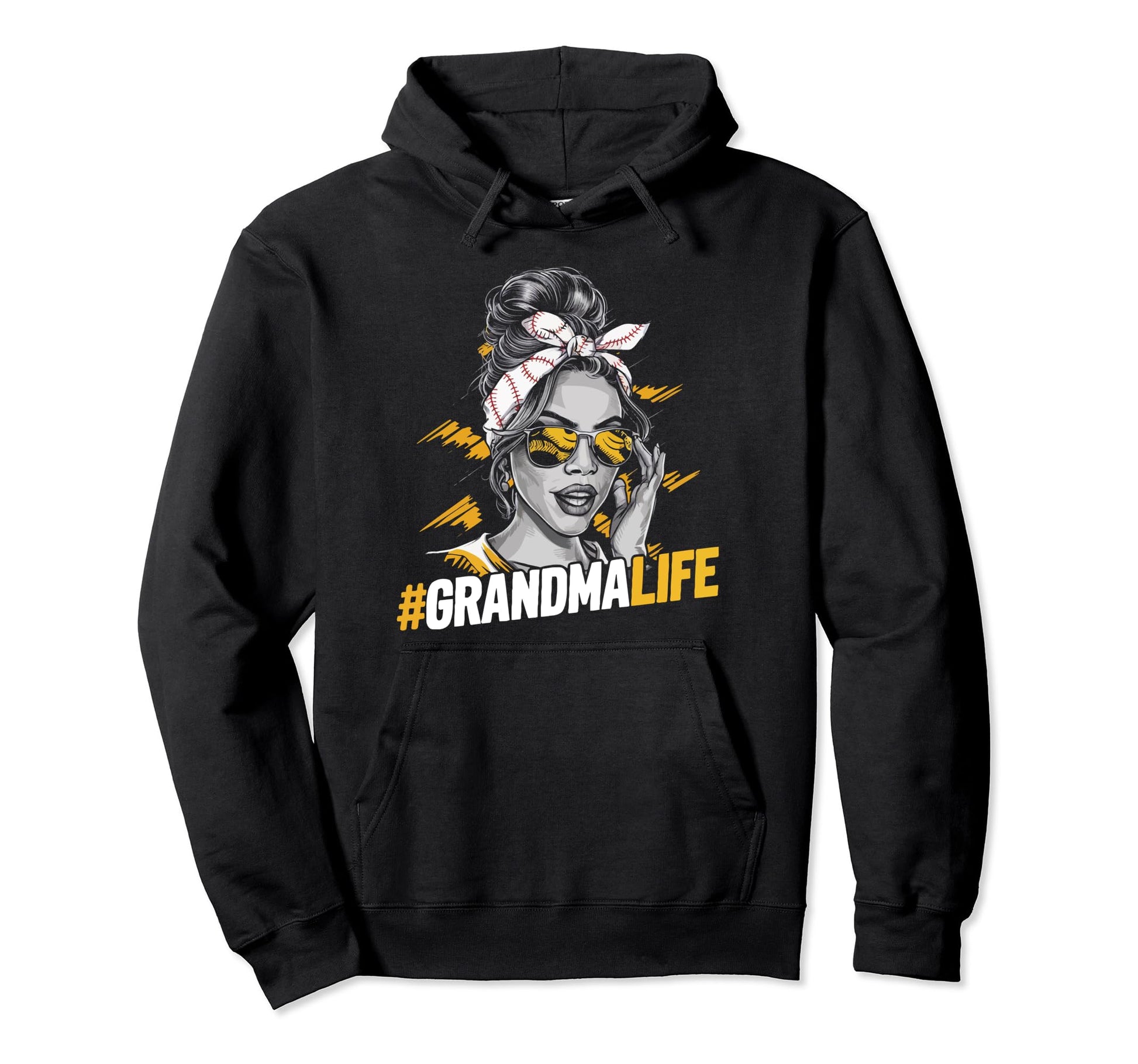 Baseball Grandma Grandmother Granny Hoodie - Aesthetic Graphic Unisex - T-Shirt, Sweatshirt, Hoodie